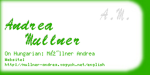 andrea mullner business card